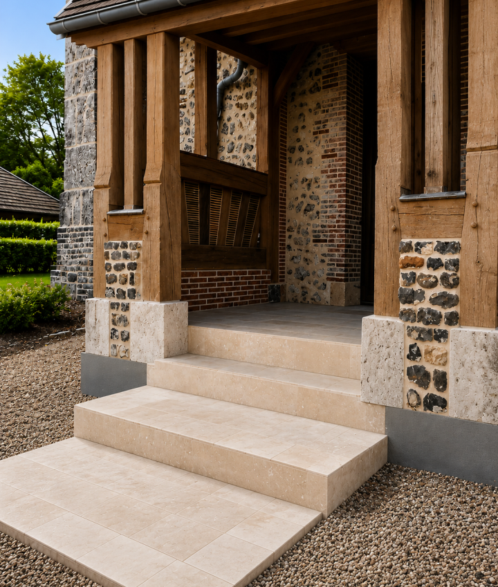 Pose de carrelage extérieur Épaignes